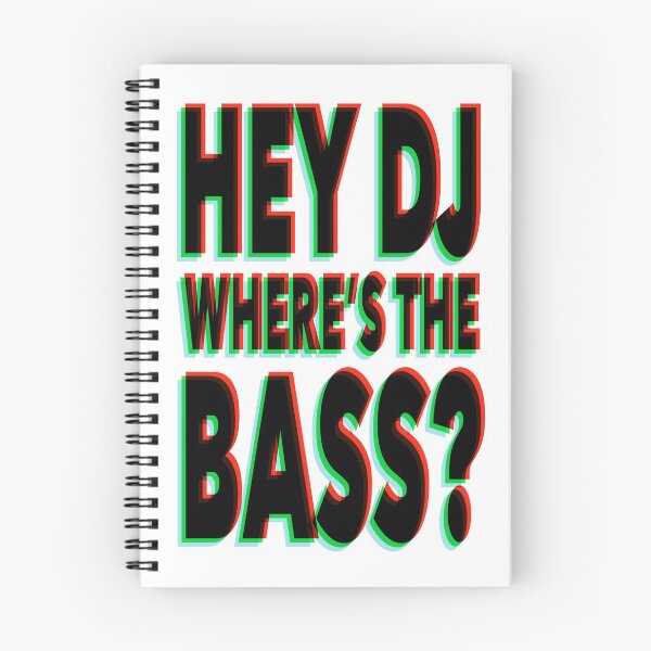 Item preview, Hey DJ, Where's The Bass - Old skool Ravers glitch text designed and sold by NearTheKnuckle.