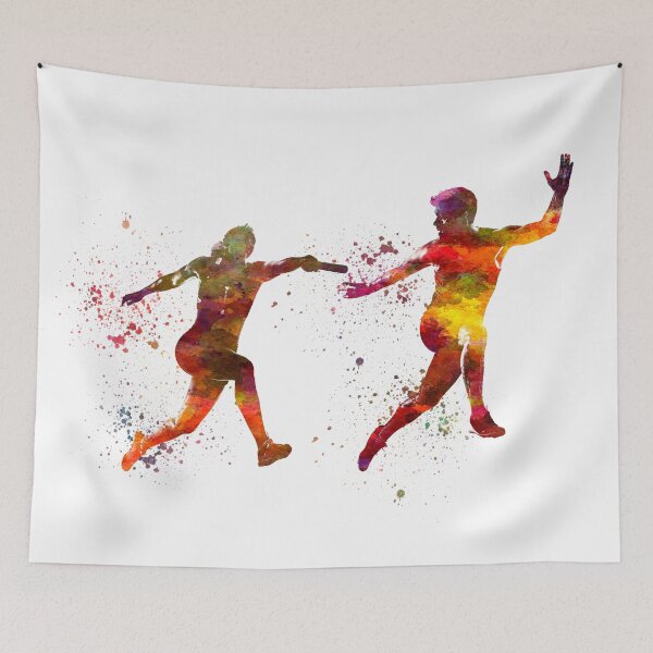 Item preview, Relay race in watercolor designed and sold by paulrommer.