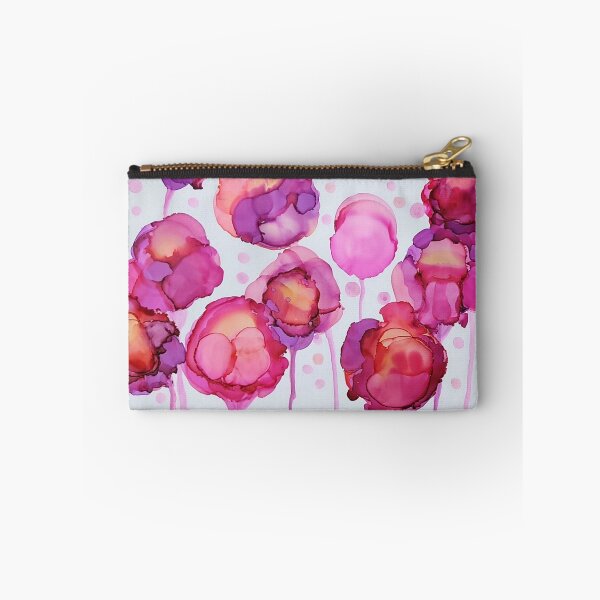 Item preview, Pink purple flowers in abstract original painting designed and sold by Sonia dutta_art.
