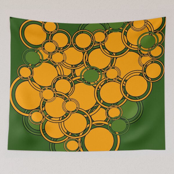 Item preview, green and gold abstract pattern designed and sold by pauloneill-art.
