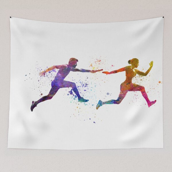 Item preview, Relay race in watercolor designed and sold by paulrommer.