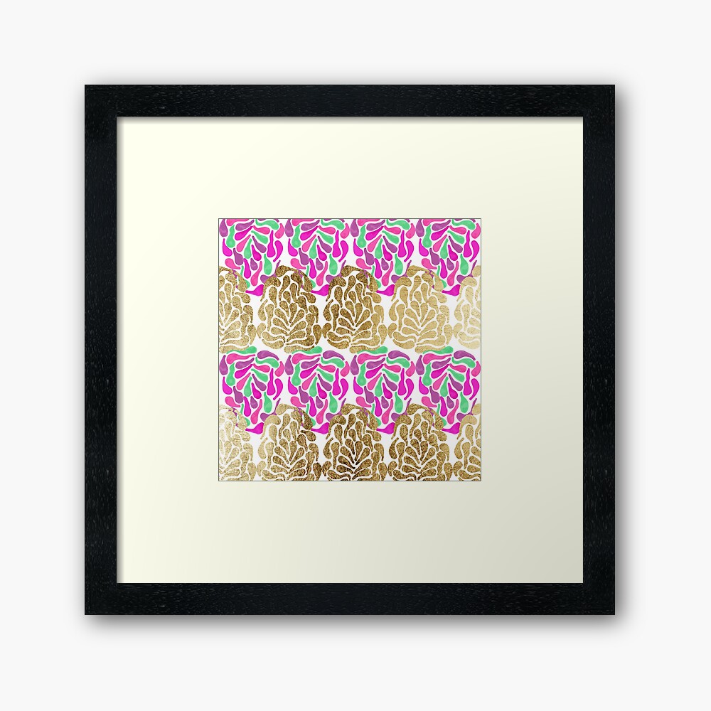 Chic Girly Gold Pink Purple Teal Painted Tear Drop Framed Art Print By Blkstrawberry Redbubble