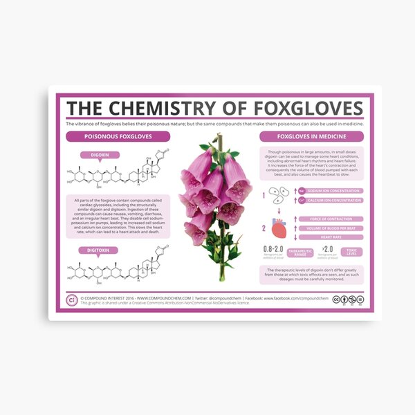 Item preview, The Chemistry of Foxgloves designed and sold by compoundchem.