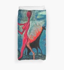 The Burning Giraffe Interpretation Duvet Cover
