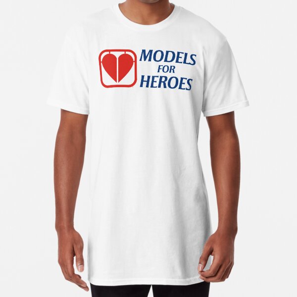 Models for Heroes "Heart Part" with landscape text for light backrounds Long T-Shirt