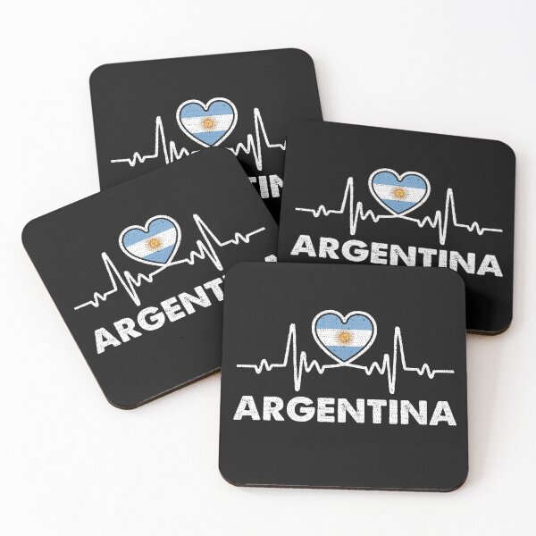 Item preview, Argentina Pulse Line Heartbeat Sun Of May Argentinian Flag Heart Vintage  designed and sold by alenaz.