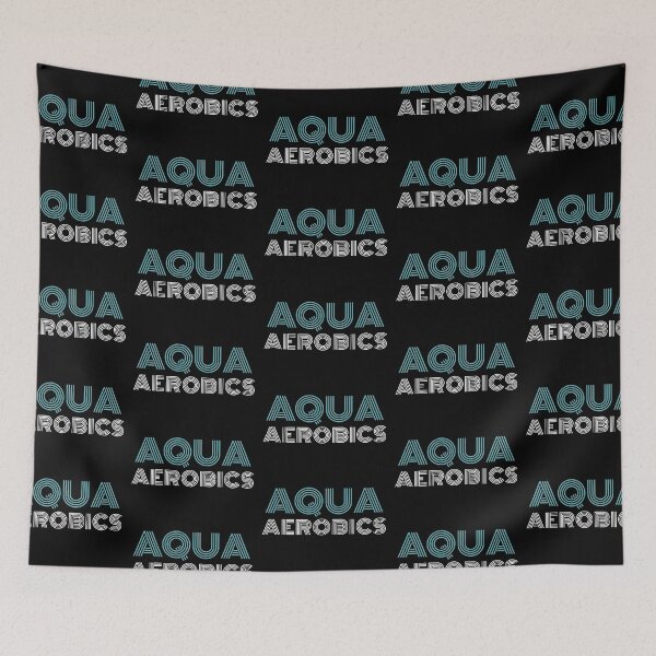 Item preview, Aqua Aerobics stylish blue and white typography | Gifts for water aerobics lover designed and sold by Violet Treasures.