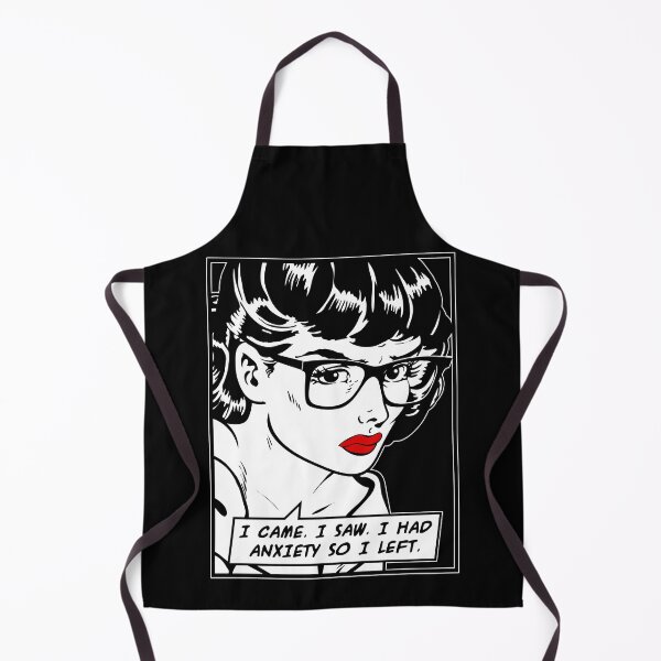 Item preview, I Came I Saw I Had Anxiety So I Left Pop Art Girl Quote designed and sold by GrandeDuc.