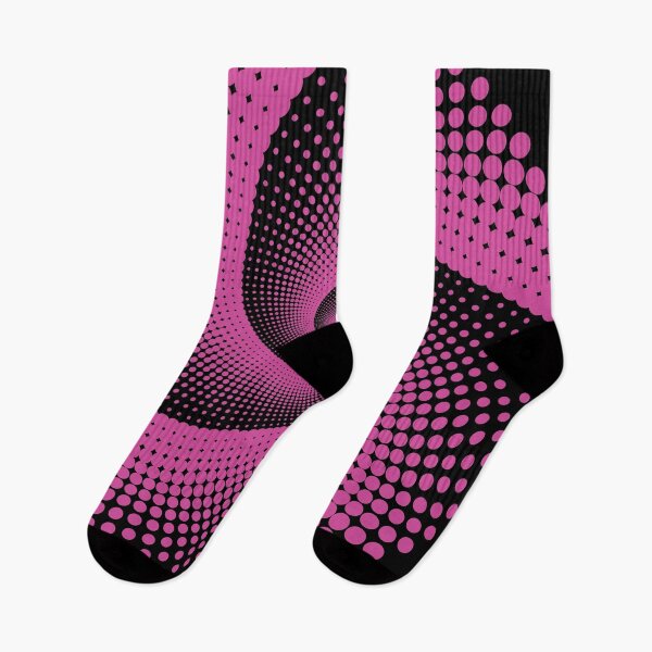 Item preview, Pink Spiral Dot Pattern on Black designed and sold by SageTshirts.