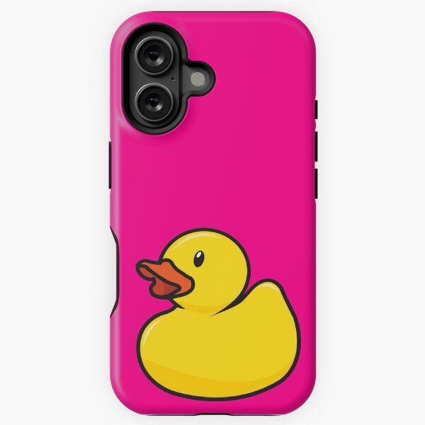 Aperçu de l'œuvre Canard en caoutchouc en rose vif créée et vendue par threeblackdots.