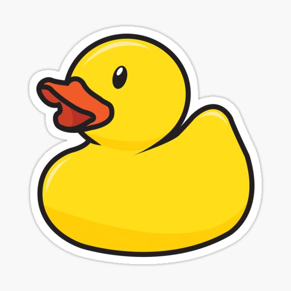 Rubber Duck Sticker for Sale by threeblackdots