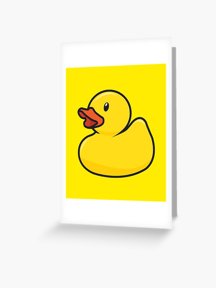 Rubber Duck in Yellow Greeting Card for Sale by threeblackdots