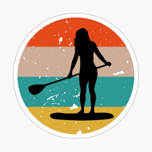 FEMALE STAND UP PADDLE BOARD Sticker/Decal watersports/Kayak/ 8.5" x 6" SUP 