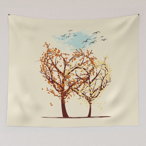 Item preview, Outline Tree Of Life - Autumn Heart Trees Hugger designed and sold by Perceptible.