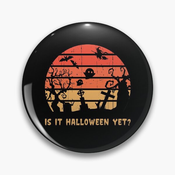 Item preview, "Is it Halloween yet?" Haunted Graveyard Distressed Vintage Sunset designed and sold by Happy Puppy Print On Demand.