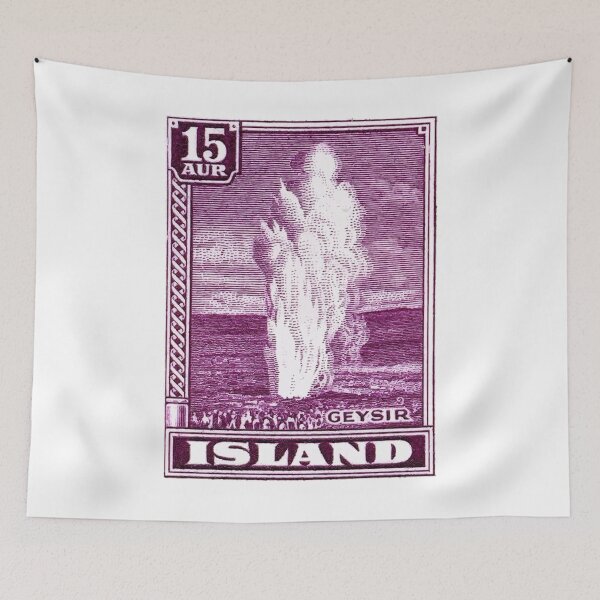 Item preview, 1938 Iceland Geysir Postage Stamp designed and sold by retrographics.