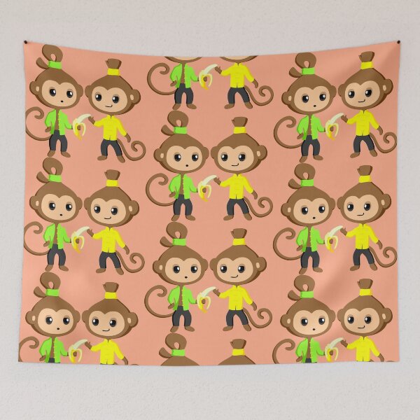 Item preview, Cute Monkeys Sharing Banana designed and sold by ParadoxEnvision.