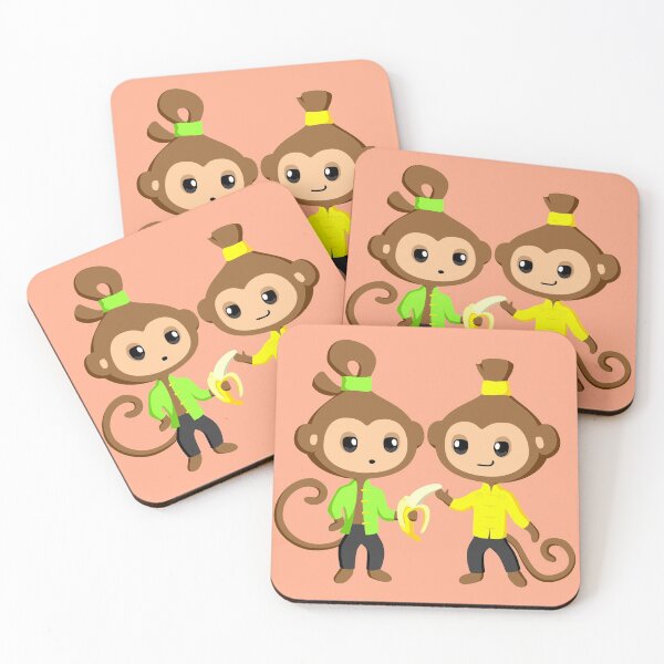 Item preview, Cute Monkeys Sharing Banana designed and sold by ParadoxEnvision.