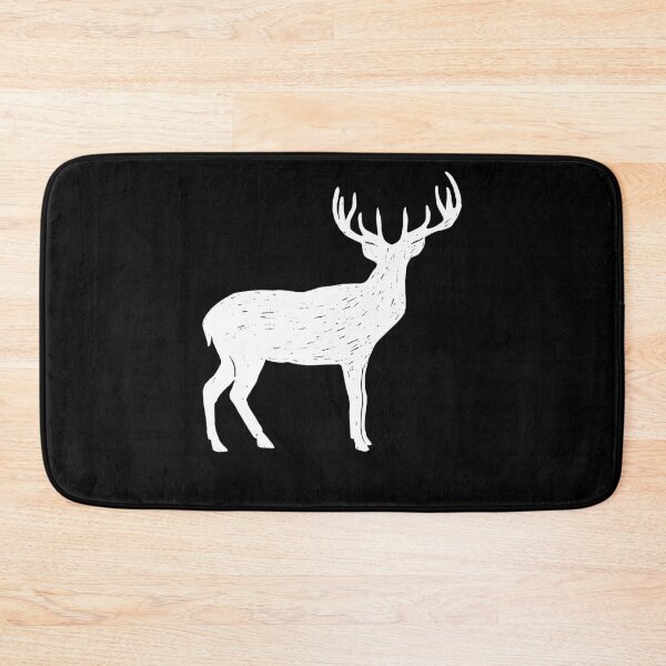 Artikelvorschau, Weiß Stag Deer Antlers Distressed Design entworfen und verkauft von LarkDesigns.