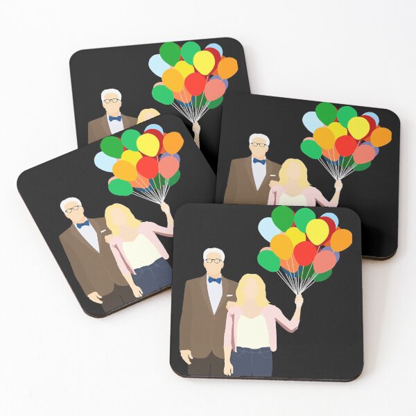 Item preview, Michael and Eleanor with Balloons The Good Place Near Each Other designed and sold by GoodPlaceVuong.