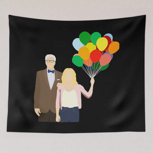 Item preview, Michael and Eleanor with Balloons The Good Place Near Each Other designed and sold by GoodPlaceVuong.