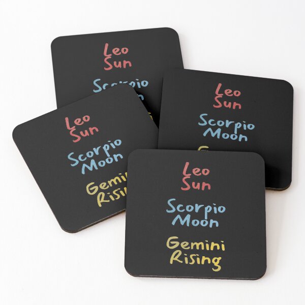 Item preview, Leo Sun Scorpio Moon Gemini Rising Text designed and sold by leomooncreates.