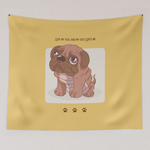 Item preview, Cute Puppy Sitting Down - Love My Dog designed and sold by PlebFashun.