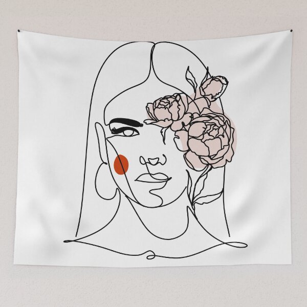 Item preview, Flower Head Art Print | Minimal Line Art | Floral Illustration  designed and sold by OneLinePrint.