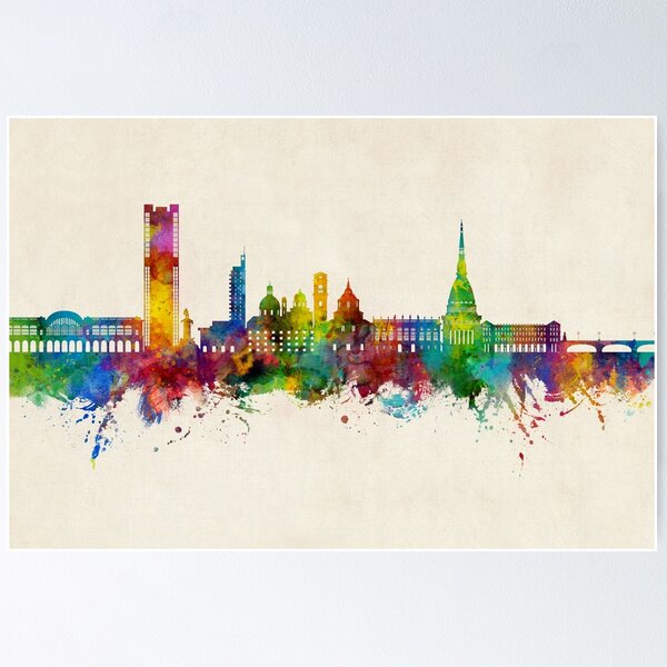 Item preview, Turin Italy Skyline designed and sold by ArtPrints.