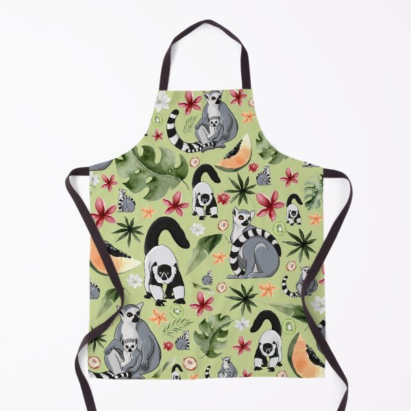 Item preview, Cute lemur in green colors designed and sold by PawsoMania.