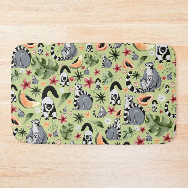 Item preview, Cute lemur in green colors designed and sold by PawsoMania.