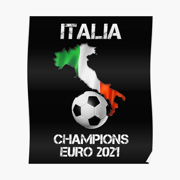 Poster con foto di calcio in formato A4 con scritta Italia campione dEuropa Euro 2020 Champions Italy Poster con foto di calcio in formato A4 con scritta Italia campione dEuropa Euro 2020 Champions Italy