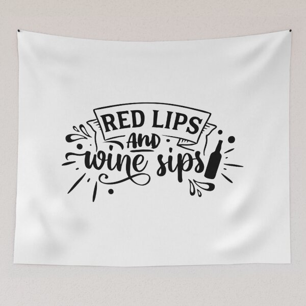 Item preview, Red Lips And Wine Sips designed and sold by LondonFalcon.