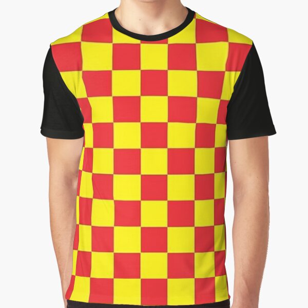 Red and Yellow Checkered 1  Graphic T-Shirt