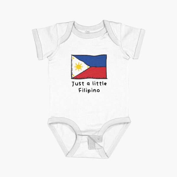 Vista previa del artículo con la obra «Just A Little Filipino Funny Cute Philippines Flag», diseñado y vendido por ReallyAwesome.
