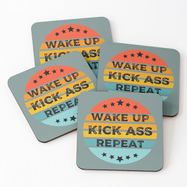 Item preview, Wake up , Kick ass , repeat designed and sold by Growwithme.
