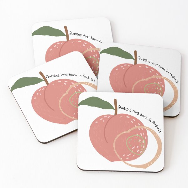Item preview, Queens are born in august pastel peach designed and sold by Queengood.