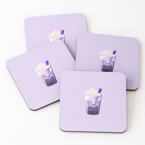 Item preview, Kawaii Taro Milk Tea Boba Mr Moustache Panda (Bubbletea) designed and sold by MsBellSnow.