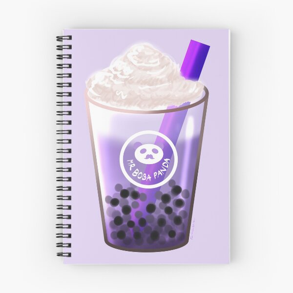 Item preview, Kawaii Taro Milk Tea Boba Mr Moustache Panda (Bubbletea) designed and sold by MsBellSnow.