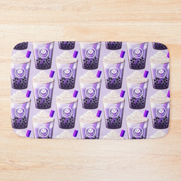 Item preview, Kawaii Taro Milk Tea Boba Mr Moustache Panda (Bubbletea) designed and sold by MsBellSnow.