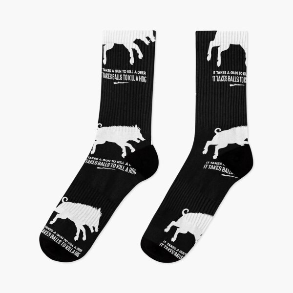 Item preview, It Takes a gun to kill a deer it takes balls to kill a hog designed and sold by Mriganka Gogoi.