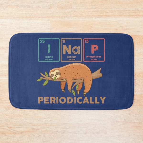 Item preview, Sleeping Sloth I Nap Periodically Funny Science Chemistry Elements Pun Humor Gift Vintage  designed and sold by alenaz.