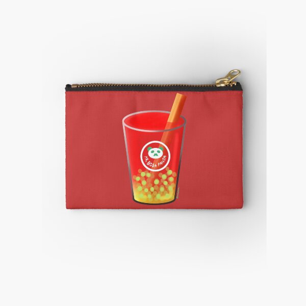 Item preview, Kawaii Red Milk Tea Boba Mr Moustache Panda (Bubbletea) designed and sold by MsBellSnow.