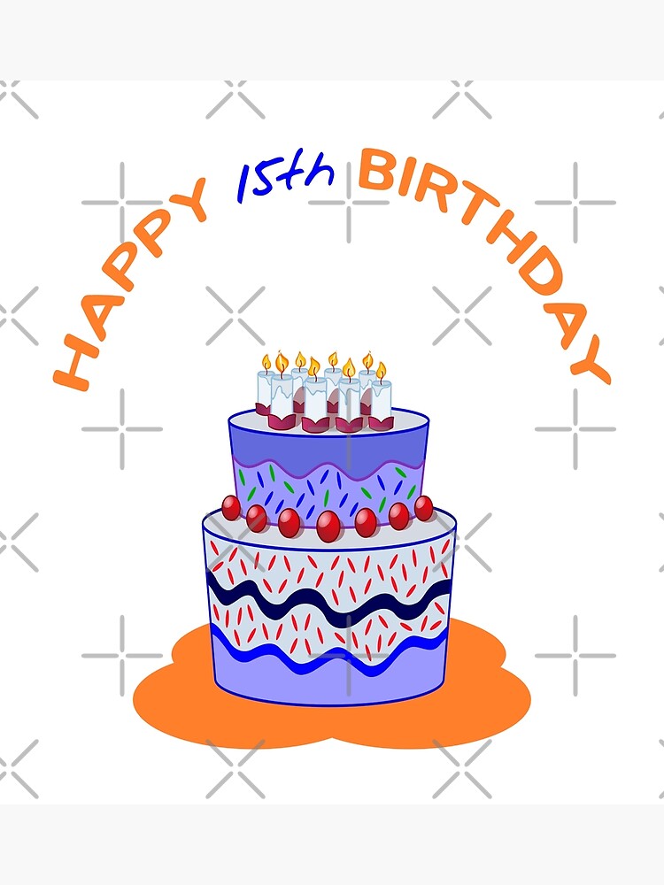 15th Birthday Acrylic Cake Topper - 15 Years Old - Fifteenth | eBay