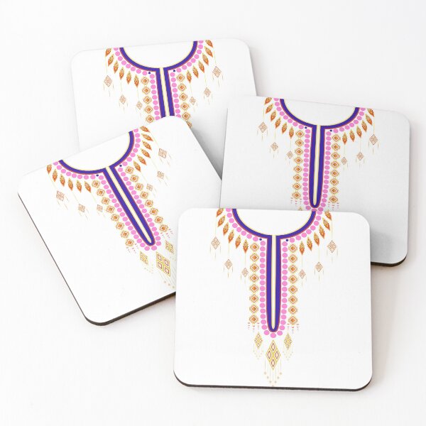 Item preview, geometric neckline vector, geometric neckline, vector neck craft, bohemian neckline, ikat collar style, tribal collar style, boho style, geometric collar , aztec textile style, neckline fabric pattern designed and sold by WP-7824.