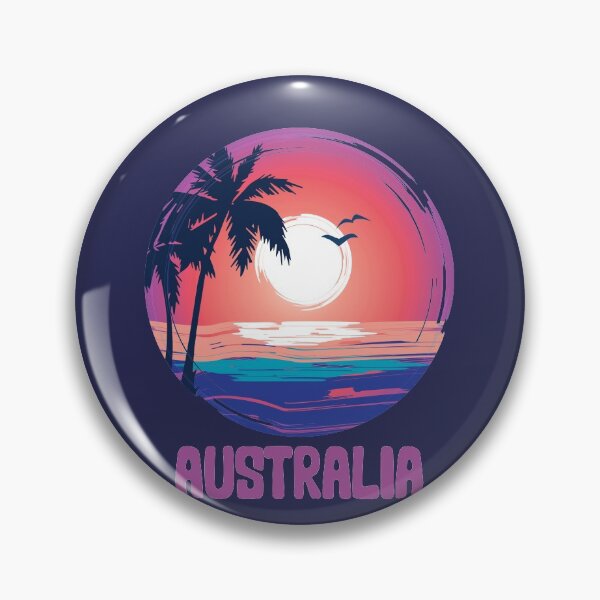 Item preview, Australia beach sunset Retro designed and sold by charaf19.