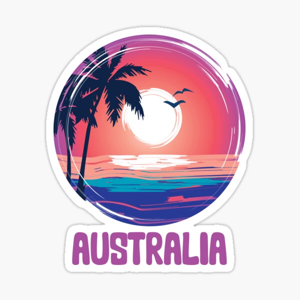 Aperçu de l'œuvre Australie plage coucher de soleil rétro créée et vendue par charaf19.