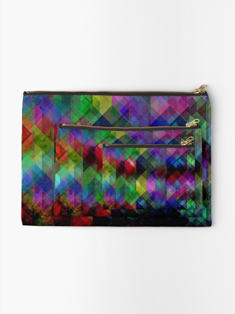 Alternate view of Geometric Grunge Abstract Zipper Pouch