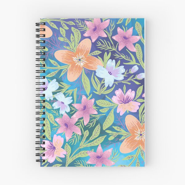 Item preview, Flower Pattern with a Blue Bokeh Background - Floralpatterns designed and sold by JulieSouster.