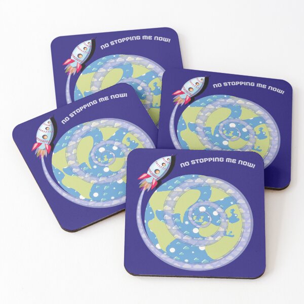 Item preview, No Stopping Me Now! Rocket and World Design, pale writing on dark blue designed and sold by Susan Marie Williams.